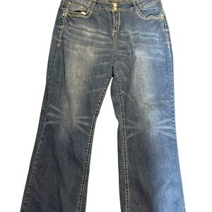 Wallflower Flare Wide Leg Jeans in Blue